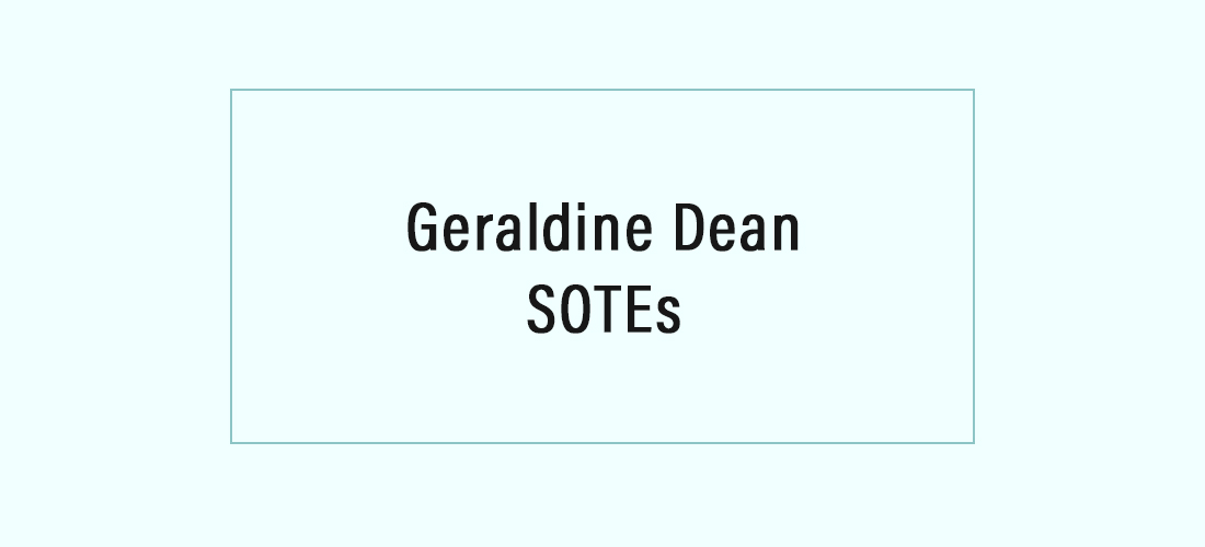 Geraldine Dean SOTEs