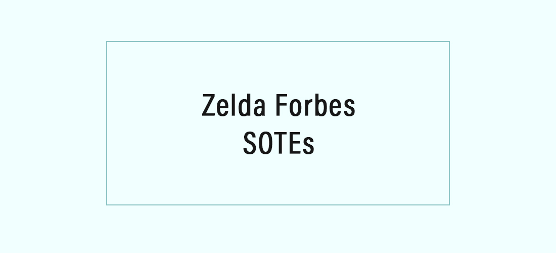 Zelda Forbes SOTEs